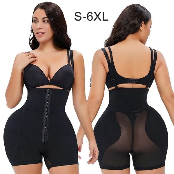 High Waist Bodysuit Belt Tummy Control Slim Panties Butt Lifted Fully Body Shaper