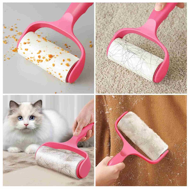 Tearable Sticky Hair Removal Roller Dust Lint Removal Dehairing Replaceable Paper Roller Brush For Clothes