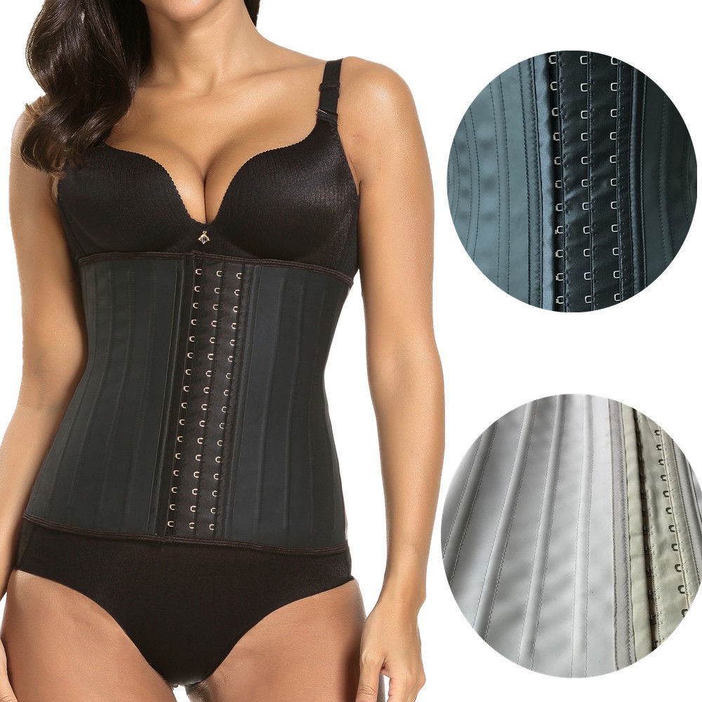 25 Steel bone Latex Waist Trainer Corset Navel Plus Slim Belt Sport
