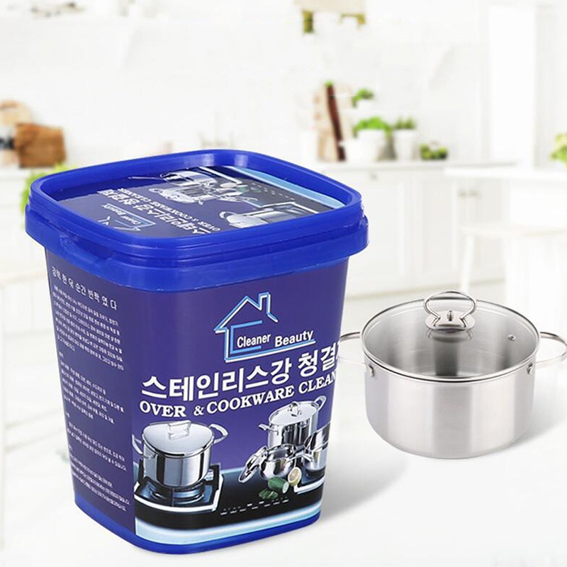 Stainless steel cookware rust cleaning paste cleaner washing pot bottom scale strong chemicals
